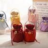 Bolsa de Dulces de Terciopelo para Boda, Caja Creativa de Cuero de Alta Gama para Dulces de Boda, Bolsa de Tela, Caja de Regalo para Acompañamiento de Boda, Bolsa de Regalo