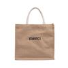 Cross-border Nova Bolsa Feminina Dongdaemun Elegante Literário e Arte Carta de Fã Bolsa Impressa Moda linho Saco de compras Bags