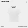 Camiseta Masculina Zoewatson Estilo Americano Transfronteiriça em Liocel com Toque Fresco Gola Redonda Design Verão 2026 Manga Curta