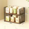 Estante de Almacenamiento de Escritorio, Estante de Almacenamiento Tipo Cajón para Cafetera de Sala de Estar, Caja de Almacenamiento Multifuncional en Capas para Snacks y Tazas de Cocina
