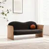 Sofá de Madera Maciza Estilo Wabi-Sabi, Mueble Creativo de Ocio para Sala de Estar, Hotel, Casa de Huéspedes, Club, Salón de Belleza, Banco Curvo de Madera Natural