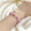 Pulsera Flor Explosión de Cristal Pulsera de Abalorios de Círculo Único Ágata Anti-Esmeralda Obsidiana Roja Joyería Artículo Caliente de Transmisión en Vivo Transfronteriza