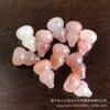 Accesorios Colgante Pequeño Calabaza Flor de Durazno de Jade Dorado de Xinjiang Natural Accesorios para Pulsera DIY Hecho a Mano Colgante de Jade