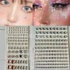 Accesorios de Parche Facial Adorno Facial Diamante Flash Maquillaje Maquillaje Infantil Parche de Perla Ojo Novia Pedrería Mariposa Parche Facial