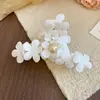 Las flores florecen en su temporada~ Pinza de pelo de garra floral estilo bosque para mujer, nuevo modelo 2026, pinza de tiburón de alta gama, accesorio para el cabello de pinza de garra dulce y elegante