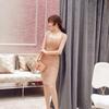 2026 Verano Europeo y Americano Transfronterizo Nuevo Vestido de Noche Sexy Plisado Ajustado para Mujer Gown 002