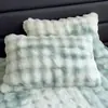 Par de Fronhas de Pelúcia de Pelo de Coelho para Inverno, Espessadas com Veludo de Leite, Capa para Enchimento de Travesseiro de Fleece Coral, Peça Única
