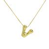 Amazon Venta Caliente 18k Latón Esmalte Globo Burbuja Lindo Gordito 26 Letras Inglesas Colgante Collar