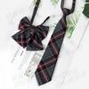 Corbata negra estilo preppy para mujer camisa jk japonesa corbata pequeña retro sin esfuerzo para hombre corbatín corto dk artículo pequeño