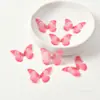 Accesorios de Mariposa de Doble Capa Simulada DIY Hechos a Mano Estéreo Mariposa Pequeña Decoraciones para Ropa Tela Accesorios de Mariposa Simulada