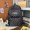 Nueva Mochila Shuai Mijia de Gran Capacidad y Aspecto Moderno con Diseño Casual Estampado, Adecuada para Estudiantes de Secundaria y Preparatoria, con Lunares