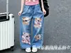Conjunto de Verano para Niñas 2026 Nuevo Estilo Coreano de Moda Casual Dibujos Animados Jeans Conjunto de Dos Piezas para Niños Mayores