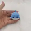 Llavero de ballena pequeña tejido a crochet de lana lindo hecho a mano adornos de Amazon lindos accesorios para parejas colgante colgante