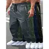Pantalones cargo casuales para hombre con cordón, adecuados para primavera y otoño, pantalones largos de pierna recta, modernos y versátiles, disponibles para venta al por mayor