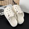 Uau, Tamancos de EVA Personalizados, Chinelos de Solado Grosso Estilo Birkenstock para Mulheres, Plataforma Versátil de Ponta, Tamancos de EVA com Bico Redondo