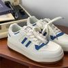 Couro branco e verde Sapatos brancos design de nicho feminino sapatos femininos versáteis 2023 primavera casual esportivos tênis de skate tênis da moda ins