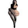 Desejo Puro Textura Oblíqua Meia-Calça de Seda Meia-Calça Meia-Calça Sexy Meia-Calça de Seda Longa Acima do Joelho Sexy Sexy Meia-Calça de Seda Preto Escuro