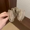 Pinza para el Cabello de Gasa Burbuja en la Nube para Mujer, Estilo Princesa Fugitiva, Pinza para el Cabello Extra Grande de Malla Estrellada, Realza el Volumen del Cabello, Accesorio para el Cabello con Pinza de Tiburón