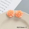 Acessórios de Resina Flor Rosa Fundo Plano 23mm DIY Capa de Celular Broche Botão de Sapato Acessórios de Cabelo Pequenos Acessórios Decorativos