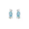 Aretes de Caramelo Originales de Aguamarina Tichia para Mujer Plata de Ley S925 Estilo K Diseño Pequeño y Exquisito Aretes Versátiles