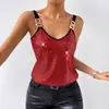 Ropa de mujer transfronteriza: Camisola sexy metálica con lentejuelas, espalda descubierta, europea y americana, comercio exterior para mujer, venta al por mayor en Amazon