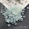 Anillos de Correr de Jade, Anillos Redondos de Agujero Grande Verde Ba Shan, Cuentas de Ábaco en Forma de Rosquilla, Cuentas Espaciadoras, Accesorios para Joyería, Materiales para Manualidades al por Mayor