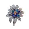 Nuevos Accesorios Cheongsam Estilo Clásico Broche de Zirconia Colorida para Mujer Sentido de Alta Gama Estilo Noble Corsage Pin Decorativo Regalo