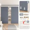 Cortina de Guarda-Roupa Aberto, Cortina de Porta à Prova de Poeira para Armário Sem Portas, Cortina Dobrável Sem Furar para Closet, Cortina de Trilho Deslizante