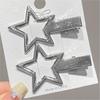 Pinza de metal para el pelo de estrella de cinco puntas hueca simple al por mayor pinza para flequillo lateral de mujer pinza de pico de pato para cabello suelto pasador tocado
