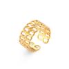 Venta Caliente Transfronteriza Europea y Americana Joyería de Anillo Abierto con Cadena Regular Multicapa Anillo de Cadena de una Sola Fila Simple de Acero Inoxidable