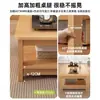 Mesa de centro estilo madera, adecuada para apartamentos pequeños, una mesita pequeña de dos niveles para uso doméstico, una mesa de centro cuadrada simple y minimalista para sofás, ideal para propiedades de alquiler