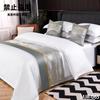 Caminho de Cama de Luxo para Hotéis Cinco Estrelas, Bandeira de Cama para Pensão, Colcha de Cama de Luxo Leve, Toalha Estilo Hotel