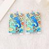 Venta caliente transfronteriza: pendientes, collar, llavero y bolso de acrílico de doble cara con doce constelaciones de tarot.