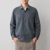 Camisa de Contraste con Puntadas de Alta Inteligencia Momeike para Hombre, Nuevo Modelo Otoño 2026, Camisa de Hombre con Doble Bolsillo 50451