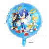 Amazon Novo 18 Polegadas Redondo Sonic Alumínio Filme Balão Infantil Brinquedo de Aniversário Balão Sonic Relâmpago