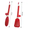 Pinzas de Silicona para Alimentos con Soportes de Pie de 9 Pulgadas 12 Pulgadas, Acero Inoxidable, Resistentes a Altas Temperaturas, Pinzas para Bistec, Pinzas para Pan de Barbacoa, Espátula