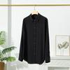 2026 Verano Nuevo Estilo Camisa de Seda de Morera Cardigan de Manga Larga para Mujer Blanco Ropa de Trabajo Elegante Top de Cuello Cuadrado