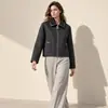 Abrigo de Cachemira Estilo Coreano Otoño/Invierno 2026 para Figuras Petites, Elegante Chaqueta de Solapa para Commuter con Mezcla de Lana de Oveja
