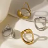 Anillo de Acero Inoxidable con Forma Especial Europea y Americana Taina para Mujer Diseño de Nicho Versátil Anillo de Acero de Titanio Joyería de Lujo Ligero de Gama Alta