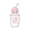 Copo Térmico para Chá de Leite Sanrio Aço Inoxidável 316 Pequena Capacidade Copo com Canudo Desenho Animado Fofo Infantil Copo de Água de Alto Valor