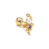 Clavos de Zircón para Hueso de la Oreja Sexy Clavos Cocleares Nuevos Aretes de Tornillo Niche Sin Dormir Aretes Estilo Lujo Accesible para Mujer