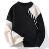 Venta Caliente Transfronteriza, Estilo Caliente en Stock, Otoño e Invierno Nuevo Tejido de Punto Casual de Cuello Redondo, Tejido de Punto Base, Tejido de Punto Suelto de Talla Grande