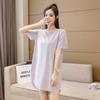 Camisola de Vestido de Seda Gelo para Mulheres Tamanho Plus Verão Seção Fina 100kg Irmã Gorda Manga Curta Roupa de Casa Versátil Look Emagrecedor Pode Ser Usada Fora