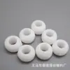 Cuentas pequeñas de plástico cuentas redondas para ensartar PP negro blanco cuentas de nylon ABS hebilla antideslizante