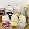 Nuevo Estilo Coreano Simple Estudiante de Secundaria de Primer Año Mochila Escolar para Estudiantes Nuevos Estilo Campus Americano Mochila de Gran Capacidad Reductora de Carga