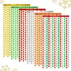 1*2m Cortina Brillante de Seda de Lluvia Forma de Campana de Navidad Cortina de Puerta de Seda de Lluvia Decoración de Pared de Fondo de Escenario Navideño Cortina de Borlas