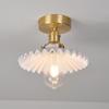 Lámpara de techo de cristal de cristal estilo Loft nórdico americano moderno, campana, lámparas para balcón y pasillo