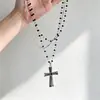 Colar com Pingente de Cruz Estilo Gótico Y2K Corrente de Suéter Camadas Subcultura Milênio Doce Legal Gargantilha Clavícula Acessórios Feminino