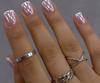 Nuevo Arte de Uñas Transfronterizo de Moda Colección Clásica de Moda Simple Francesa Estilo Fresco Europeo y Americano Uñas Postizas al Por Mayor