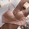 Camisola de una pieza con espalda descubierta y tirantes finos para mujer, ropa interior tipo tubo, antideslizamiento, para niña